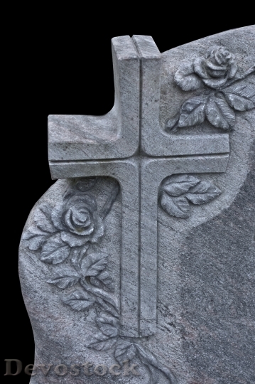 Devostock Tombstone Cross Headstone Dead