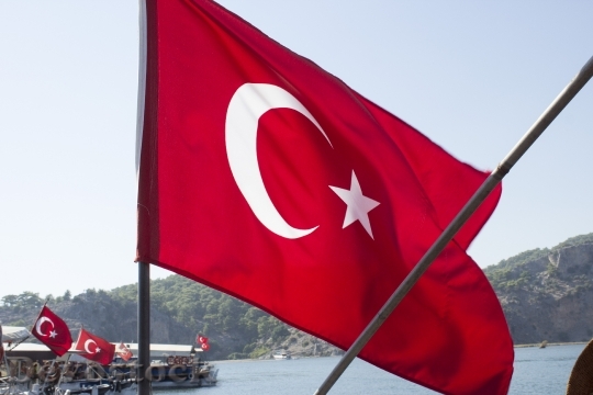 Devostock Turkey Flag Red Country