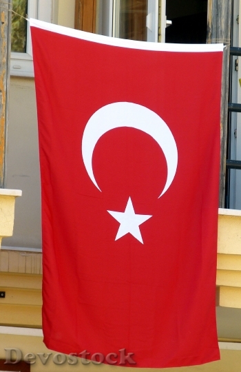 Devostock Turkey Flag Turkish Crescent