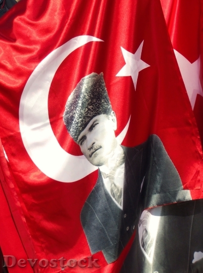 Devostock Turkey Istanbul Flag Red 0