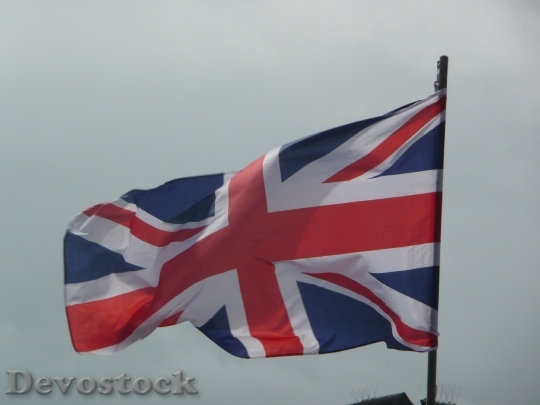 Devostock United Kingdom Flag Red