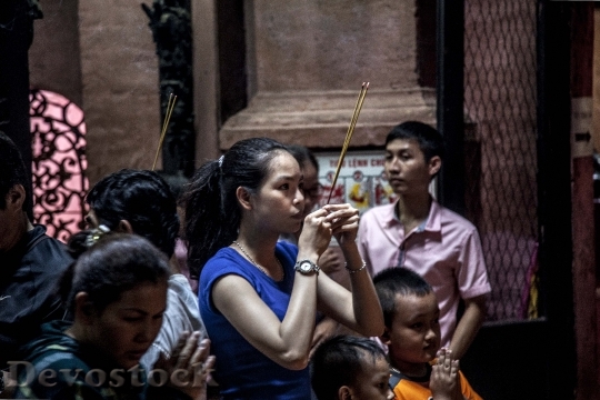 Devostock Viet Nam Woman Prayer