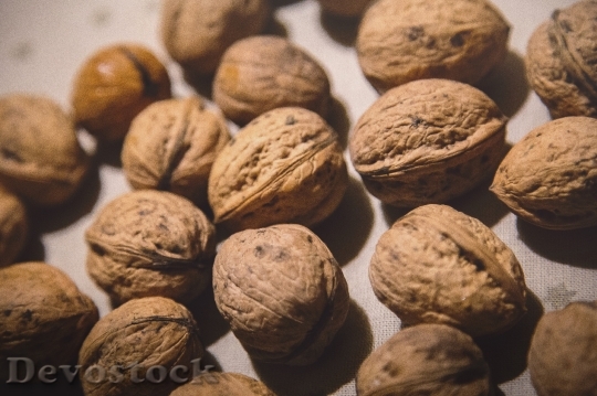 Devostock Walnut Brown Table Nuts