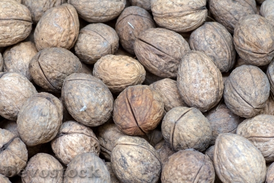 Devostock Walnuts Nuts Close Fruit