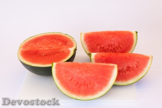 Devostock Watermelon Melon Juicy Fruit 2