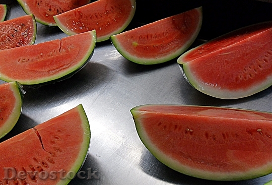 Devostock Watermelon Slices Fruit Food