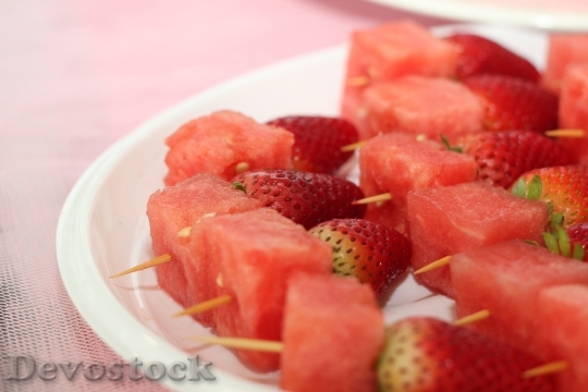 Devostock Watermelon Strawberry Strawberries 75078