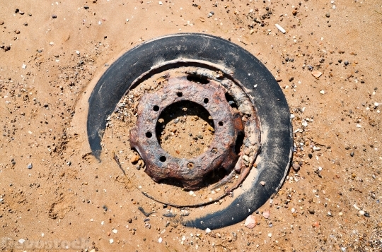 Devostock Wheel An Old Tire