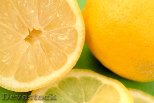Devostock Yellow Lemon Sour Fruit