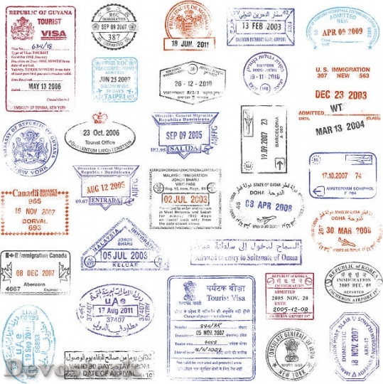 Devostock high-quality-grunge-passport-stamp-collection-vect$1