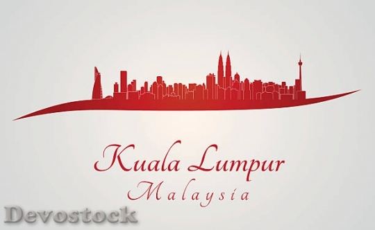 Devostock kuala-lumpur-skyline-in-red-vector-id498849311@k=6$1