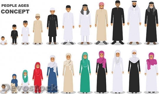 Devostock muslim-father-mother-son-daughter-grandmother-and-$1