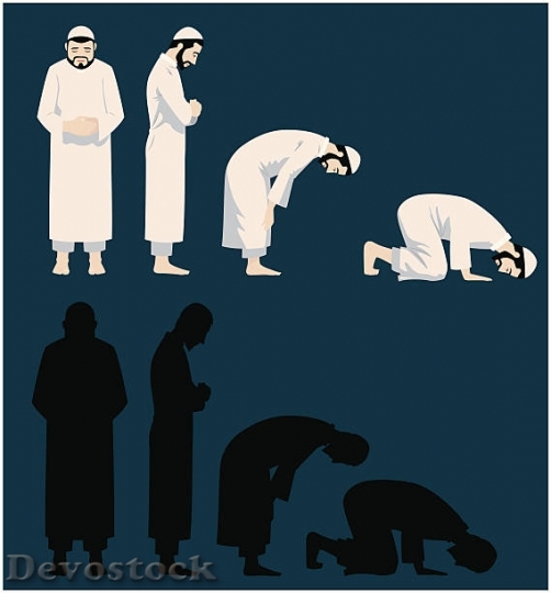 Devostock praying-movements-of-a-muslim-man-vector-id1212484$1