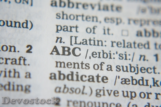 Devostock Abc Dictionary Words Lettrs 4K