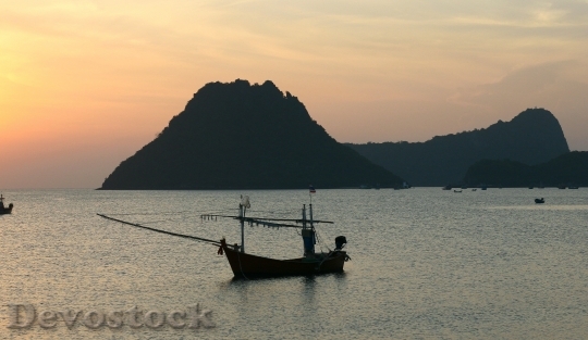 Devostock Alone Peaceful Morning Boat