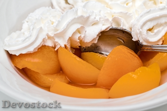 Devostock Apricot Fruit Whipped Cream