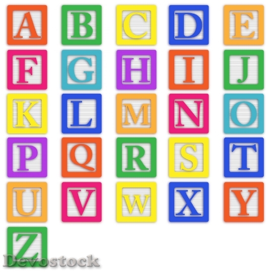 Devostock Baby Blocks Alphabet bc 4K