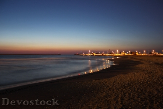 Devostock Beach Lights Sea Holiday