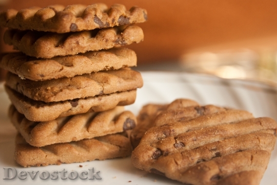 Devostock Biscuits Chocolate Chips Cookies