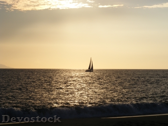 Devostock Boat Sunset Water Travel