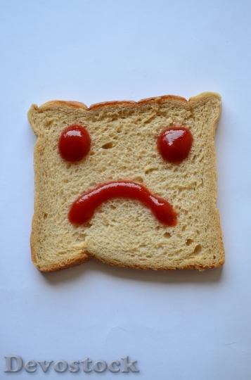 Devostock Bread Sad Smiley Bread