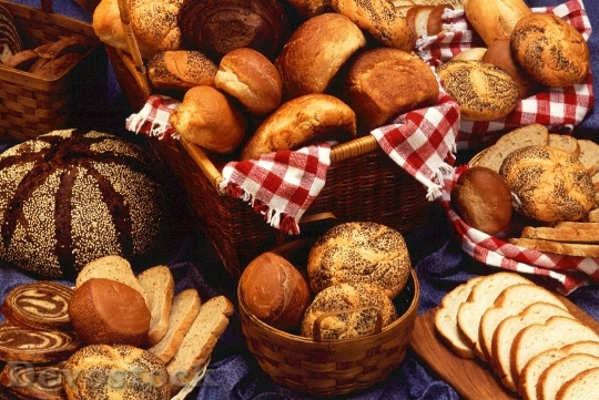 Devostock Breads Rolls Buns Baked