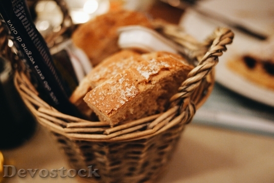 Devostock Breakfast Basket Bread Pastry