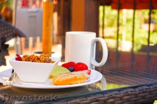 Devostock Breakfast Coffee Muffin Cake