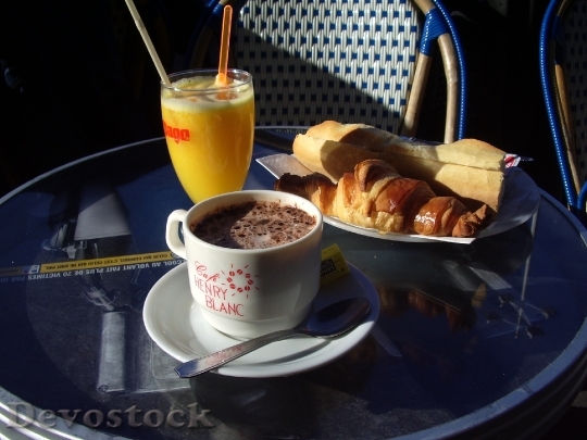 Devostock Breakfast French Coffee Juice