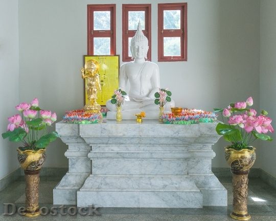 Devostock Buddha Buddhism Altar Shrine