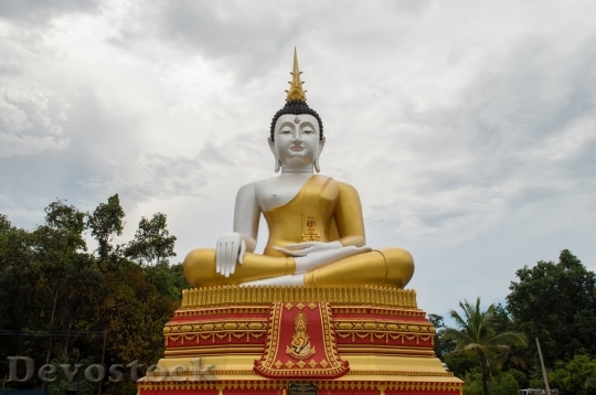 Devostock Buddha Statue Soul Religion