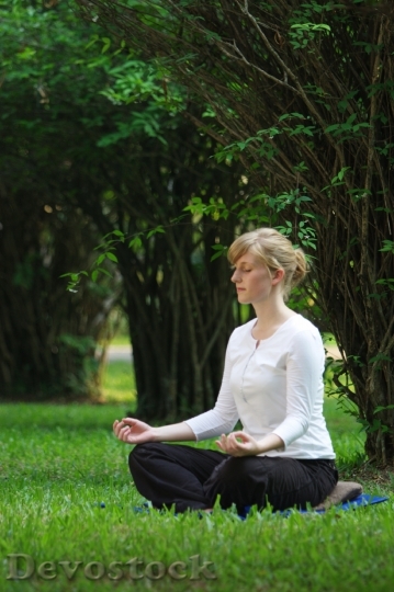 Devostock Buddhist Meditation Woman Girl
