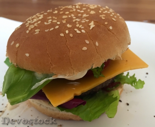 Devostock Burger Eat Hamburger Delicious