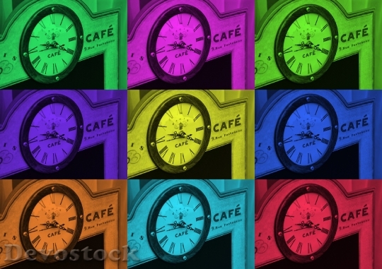 Devostock Cafe Clock Time Time