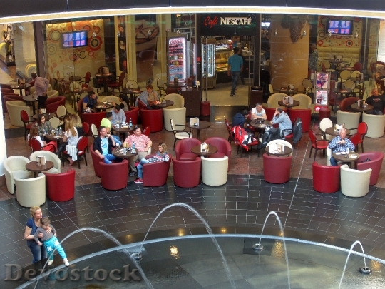 Devostock Cafe Mall People Shopping