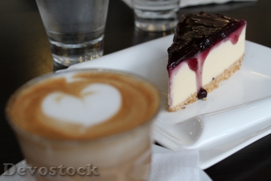 Devostock Cake Coffee Latte Macchiato