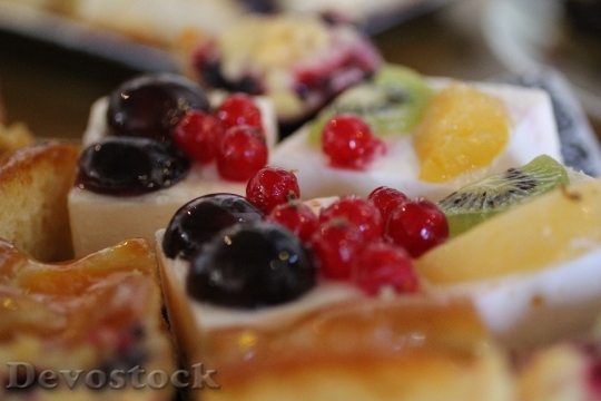 Devostock Cake Fruit Jelly Pastry