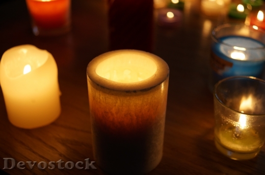 Devostock Candle Candle Light Calm 3