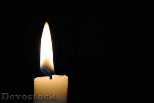 Devostock Candle Flame Fire Wax