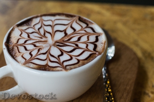 Devostock Cappuccino Beverage In Morning 2