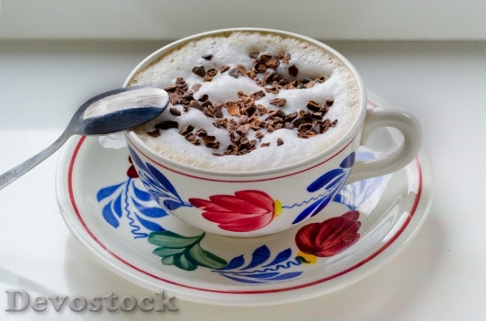 Devostock Cappuccino Coffee Pottery Drink