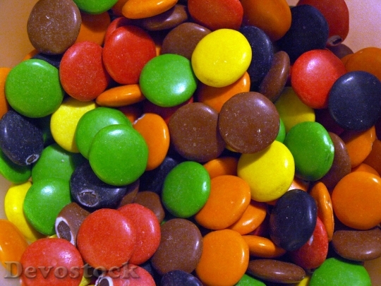 Devostock Chocolate Candy Colorful Snack