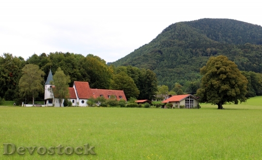 Devostock Church Aschau Landscape Chiemgau