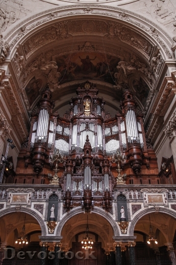 Devostock Church Organ Ceiling Catholicism
