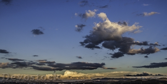 Devostock Clouds Sunset Landscape Horizon