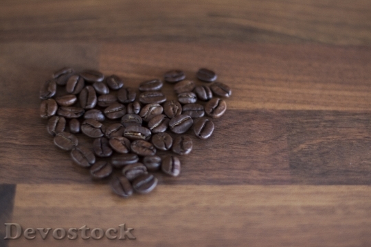 Devostock Coffee Beans Heart Love