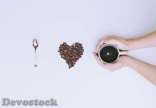 Devostock Coffee Beans Spoon Cup
