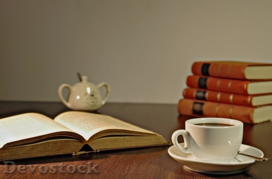 Devostock Coffee Book Reading Holiday