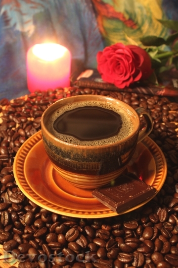 Devostock Coffee Coffee Beans Cup 1