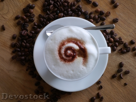 Devostock Coffee Cup Cappuccino Drink 0